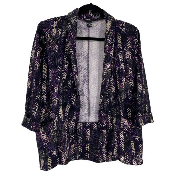 Robert Louis Knit Cardigan Women's Size Small Purple Pockets - Picture 1 of 5